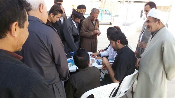 چادر سلامت به مناسبت هفته ملی دیابت با شعار ( چشم ها به دیابت) در شهرستان ثلاث باباجانی برپا شد