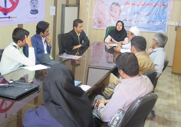 برگزاری جلسه هماهنگی هفته شیر مادر (با شعار 1000 روز طلایی- مهر مادر-شیر مادر )در شبکه بهداشت و درمان شهرستان ثلاث باباجانی