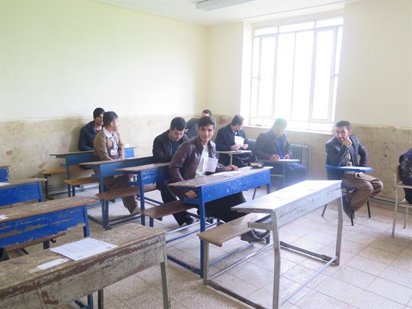آزمون استخدامی نیروهای خدماتی بیمارستان صحرایی شهرستان ثلاث باباجانی برگزار گردید.